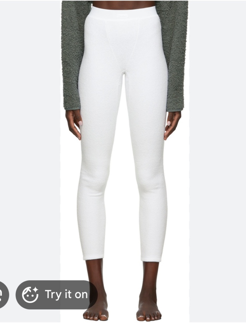 Skims White terrycloth Leggings